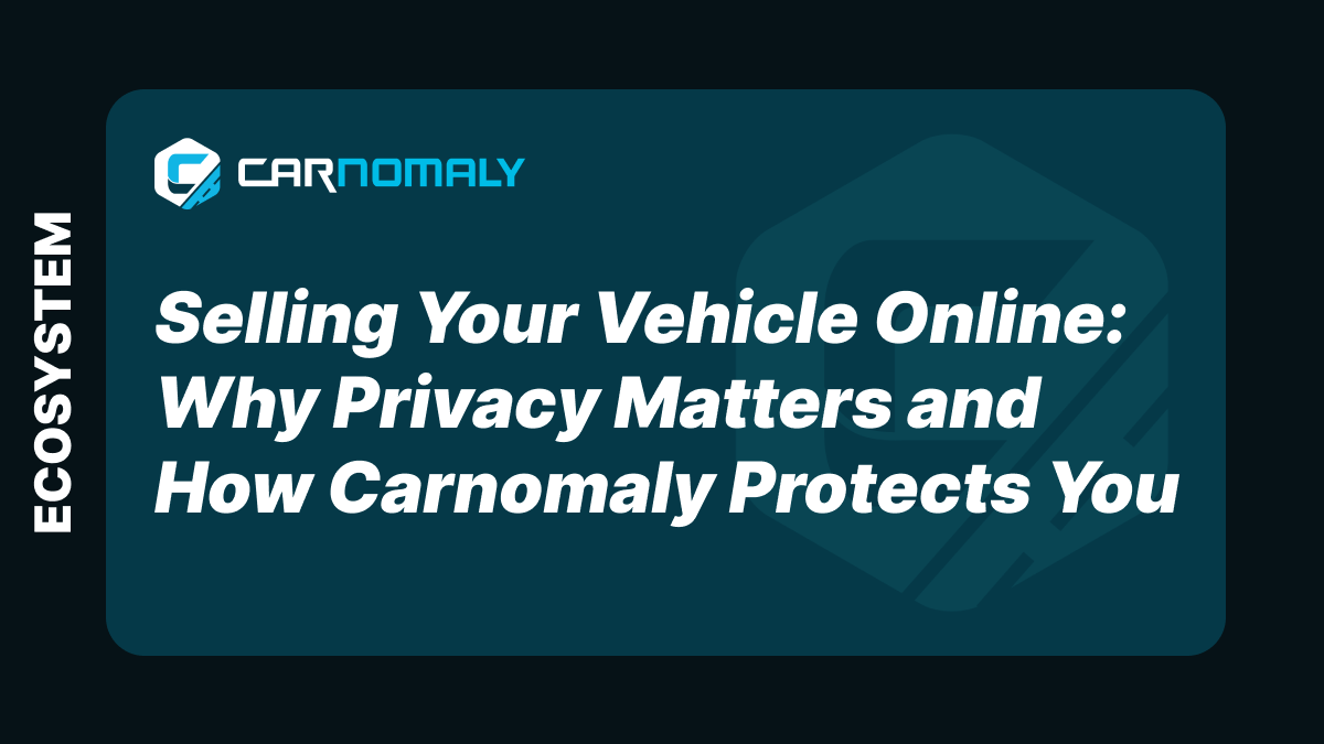 Selling Your Vehicle Online: Why Privacy Matters and How Carnomaly Protects You